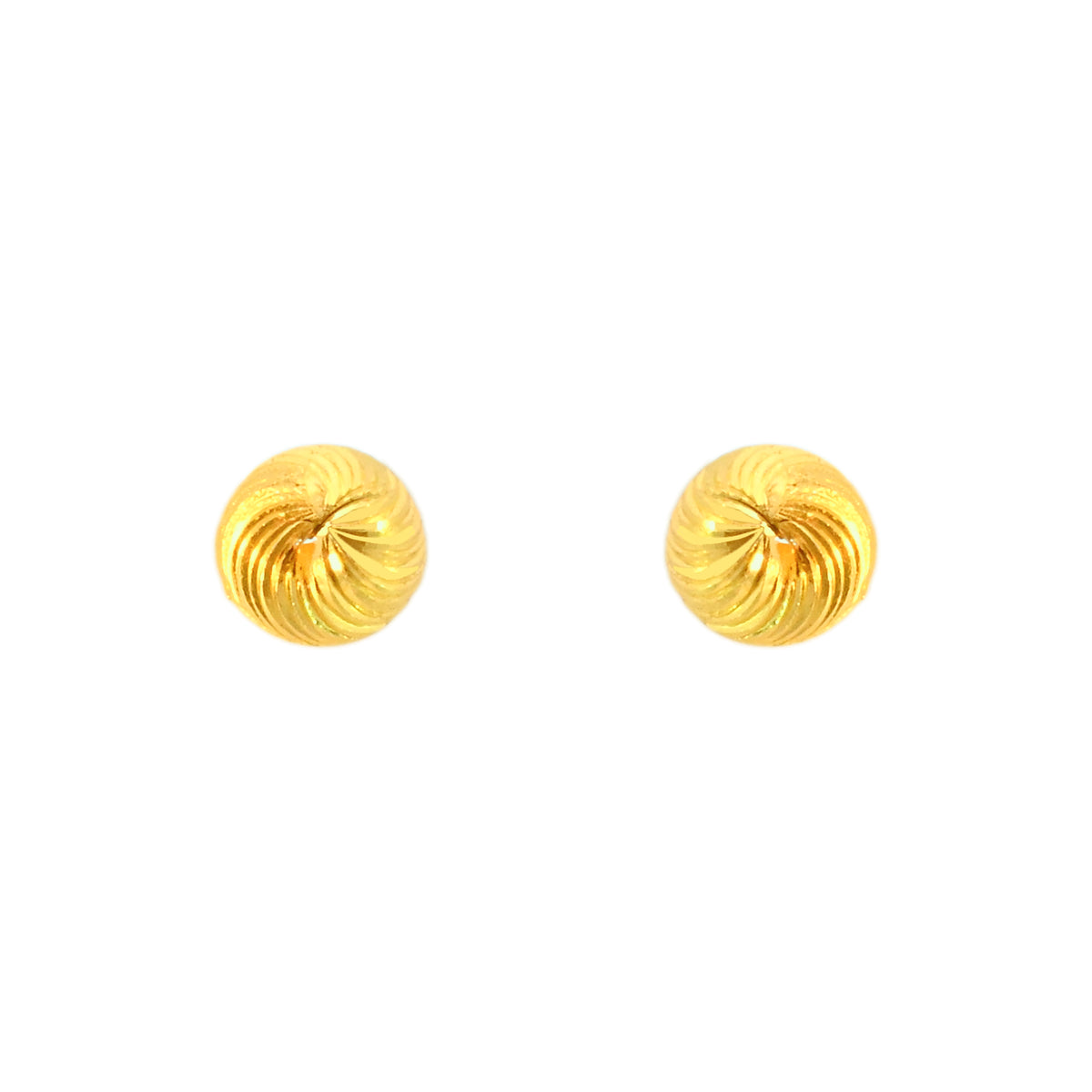 22k Two-Tone Cubic Zirconia Stud Two way/Reversible Earrings with gold weight of 1.1g