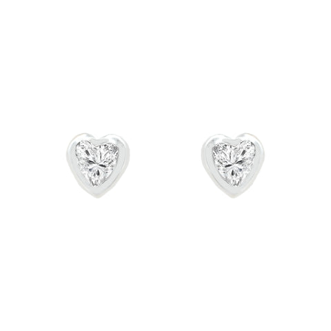 22k Two-Tone Cubic Zirconia Stud Two way/Reversible Earrings with gold weight of 1.1g