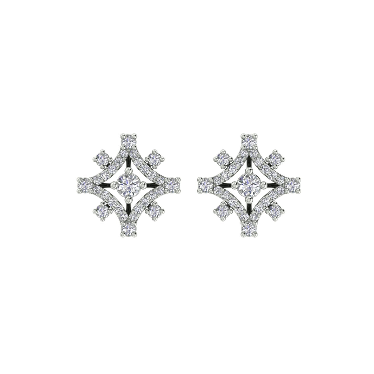 18k White Gold and Diamond Stud with gold weight of 3.63g