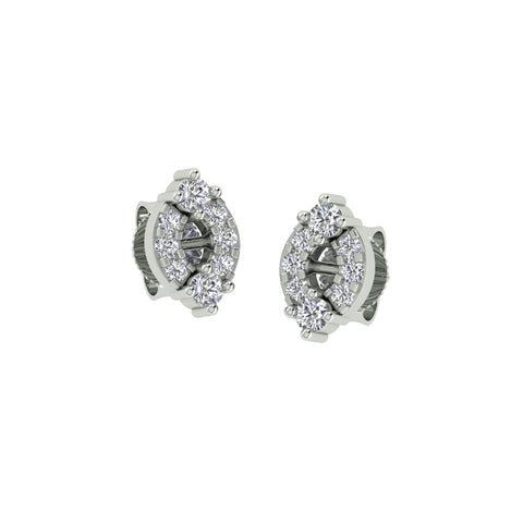 18k White Gold and Diamond Stud with gold weight of 1.36g