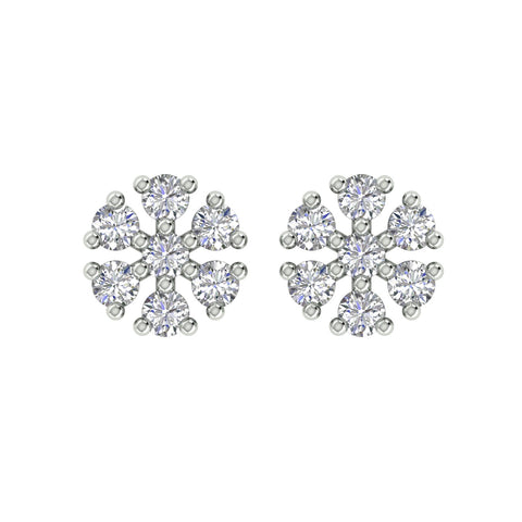 18k White Gold and Diamond Stud with gold weight of 2.06g