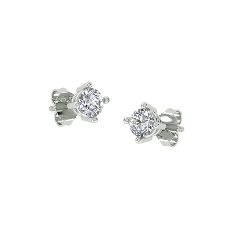 18k White Gold and Diamond Stud with gold weight of 1.09g