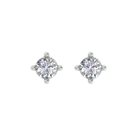 18k White Gold and Diamond Stud with gold weight of 1.09g