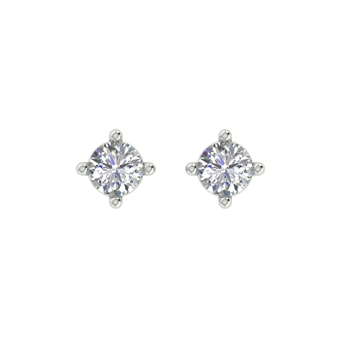 18k White Gold and Diamond Stud with gold weight of 1.27gm