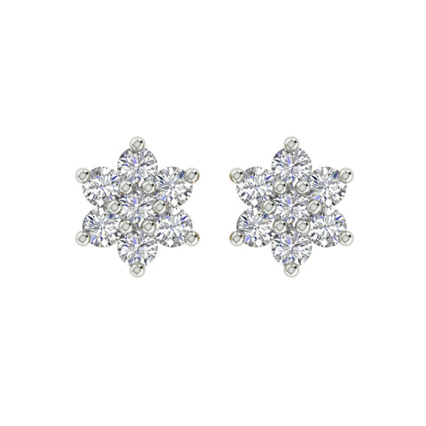 18k Yellow Gold and Diamond Stud with gold weight of 2.42g