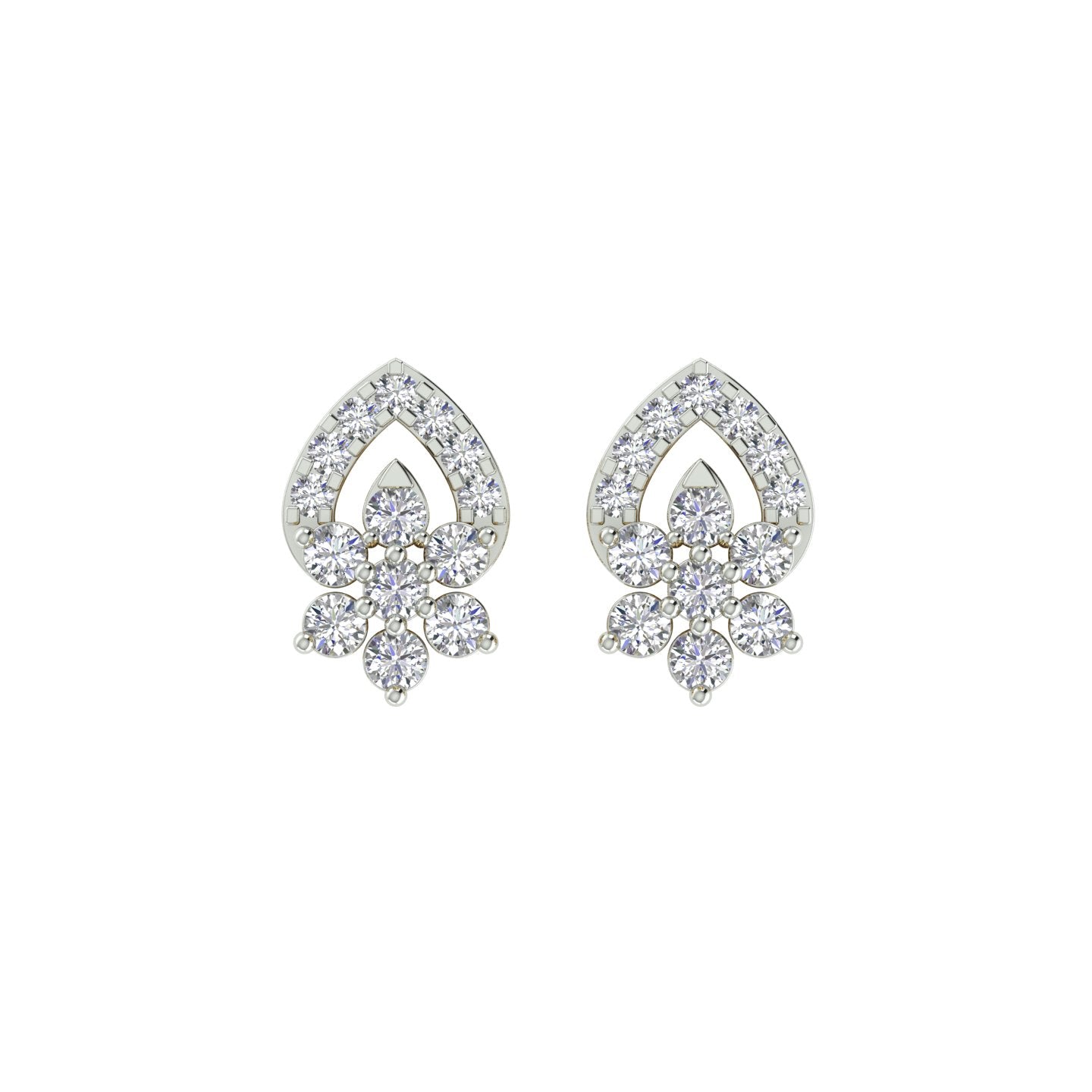 18k Yellow Gold and Diamond Stud with gold weight of 1.81g