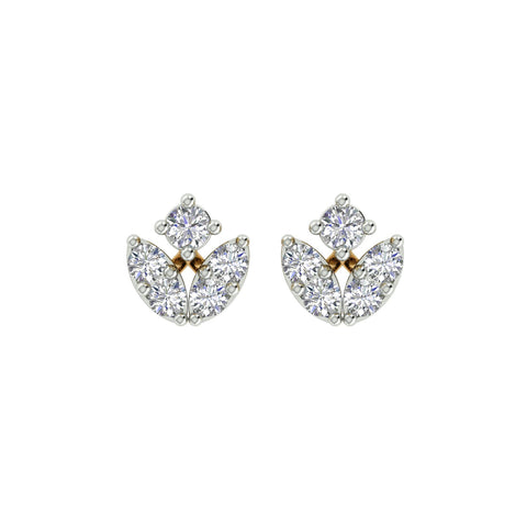 18k Yellow Gold and Diamond Stud with gold weight of 1.9g