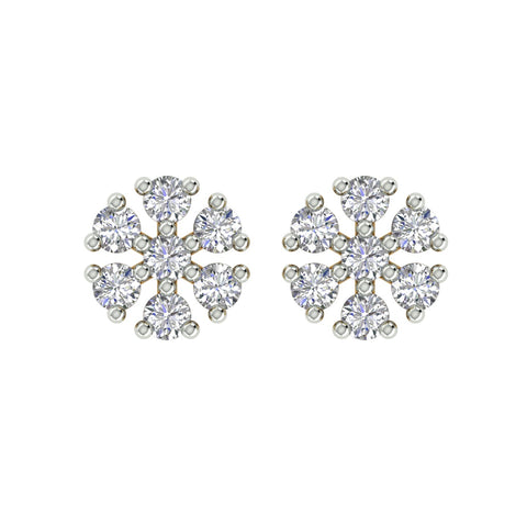 18k Yellow Gold and Diamond Stud with gold weight of 2.16g