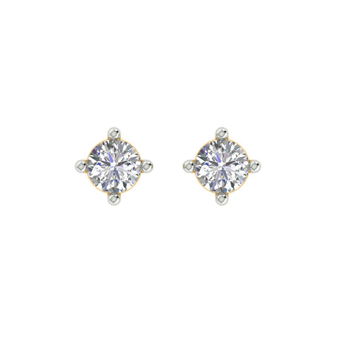 18k Yellow Gold and Diamond Stud with gold weight of 1.36gm