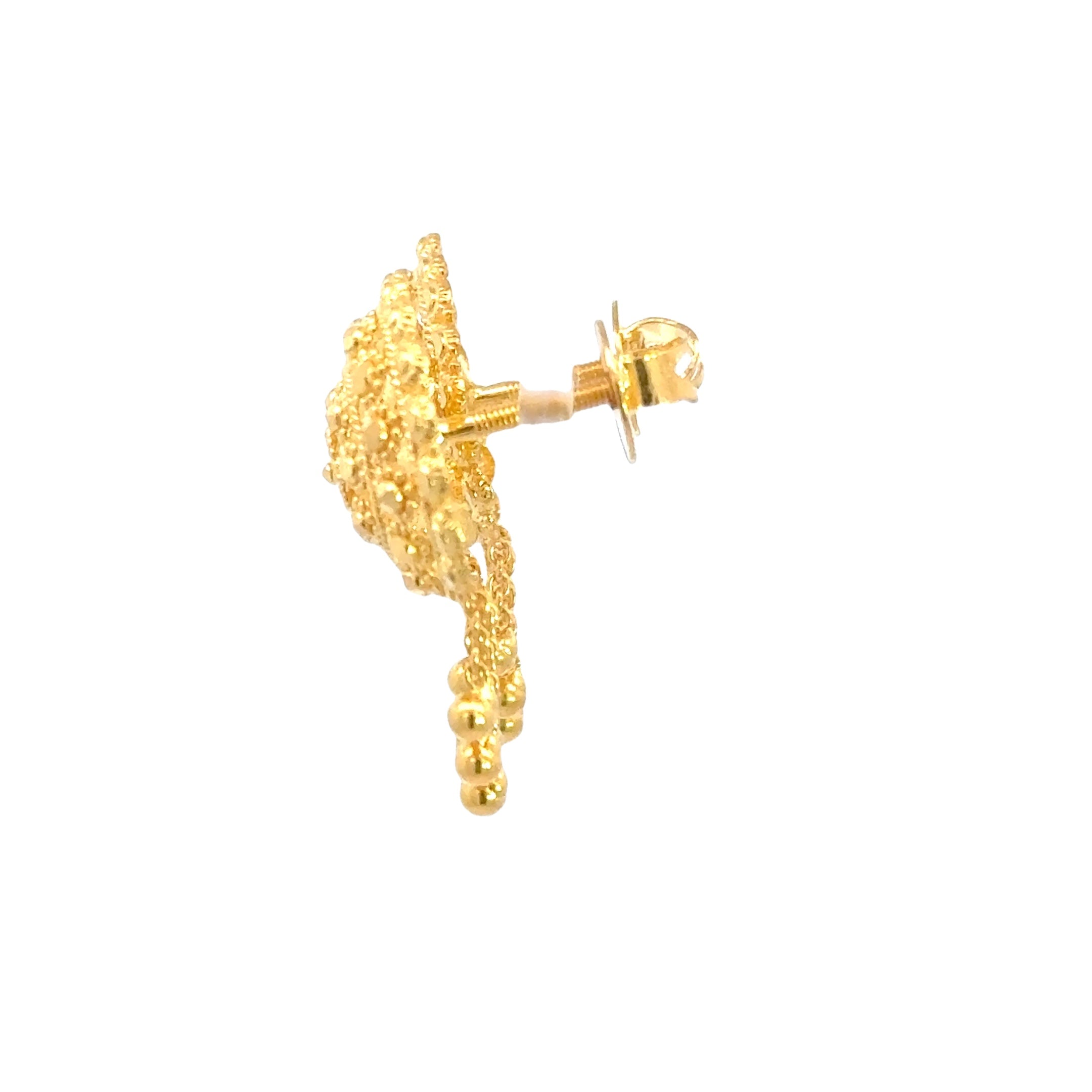 22k Yellow Gold Dangling Earrings with gold weight of 7.85g