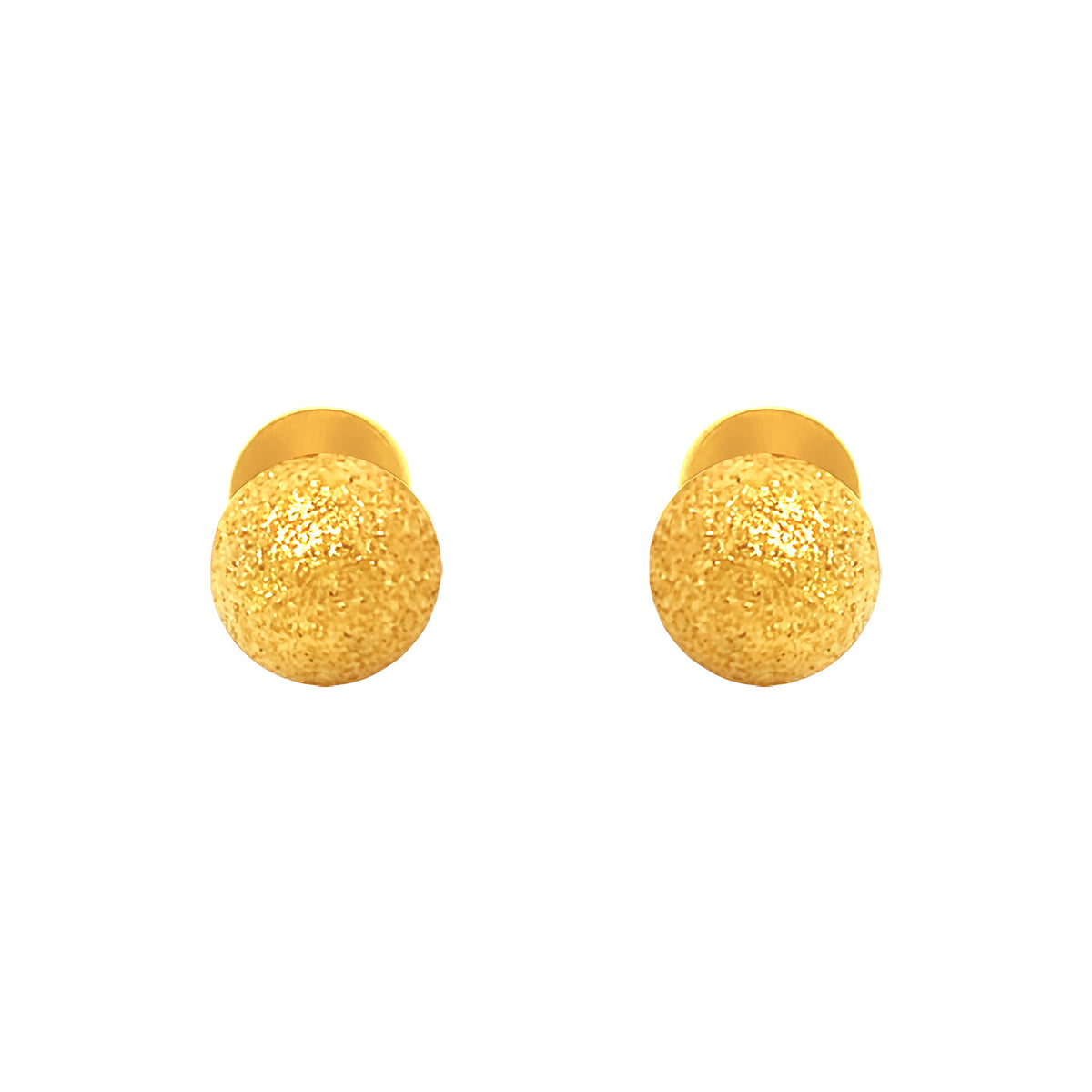 22k Yellow Gold Ball-Bead Earrings with gold weight of 2.89g