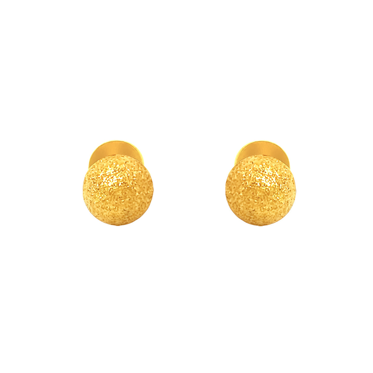 22k Yellow Gold Ball-Bead Earrings with gold weight of 2.89g