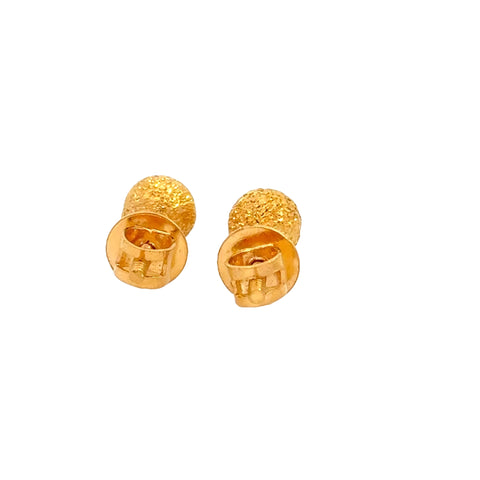 22k Yellow Gold Ball-Bead Earrings with gold weight of 2.89g