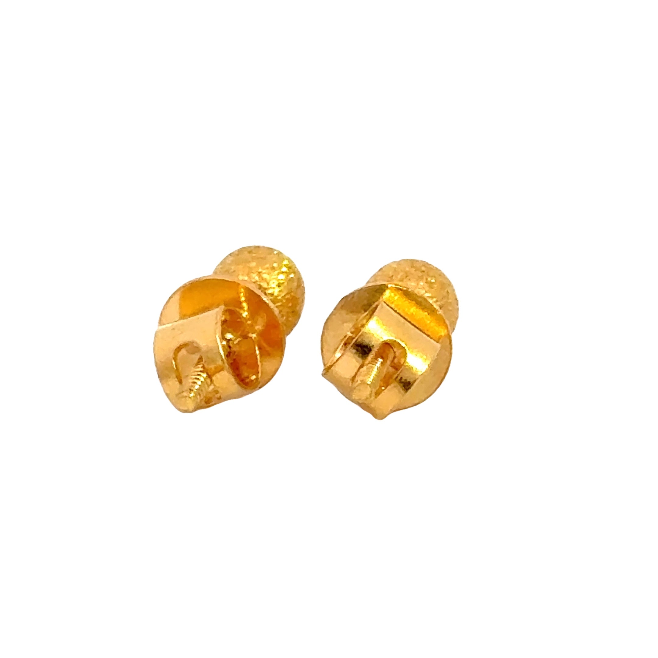 22k Yellow Gold Ball-Bead Earrings with gold weight of 2.42g