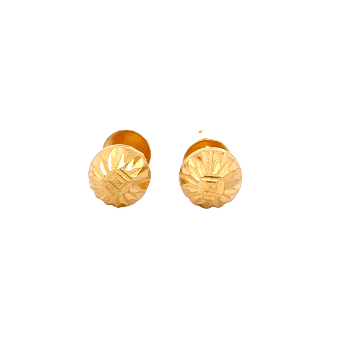 22k Yellow Gold Ball-Bead Earrings with gold weight of 1.63g