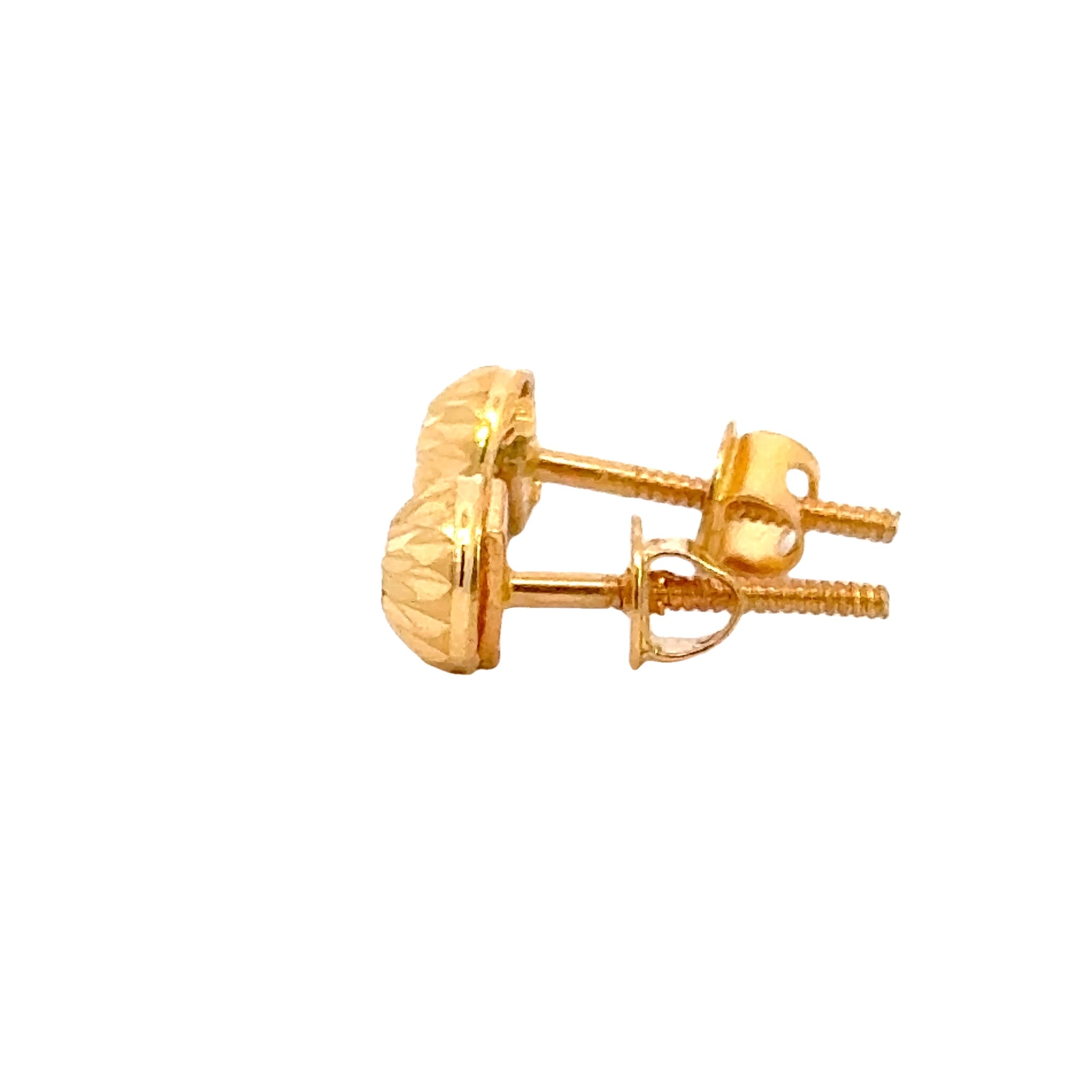 22k Yellow Gold Ball-Bead Earrings with gold weight of 1.63g