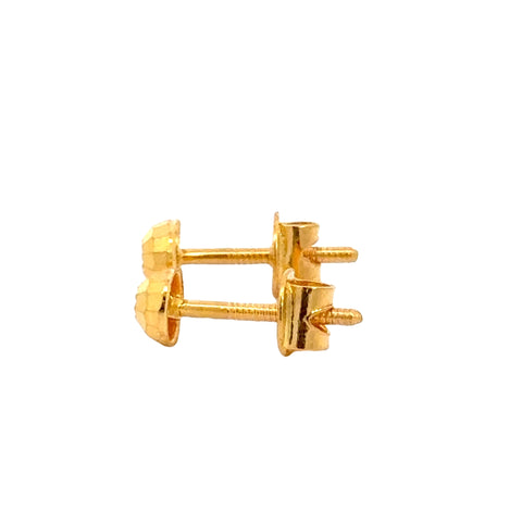 22k Yellow Gold Ball-Bead Earrings with gold weight of 1.09g