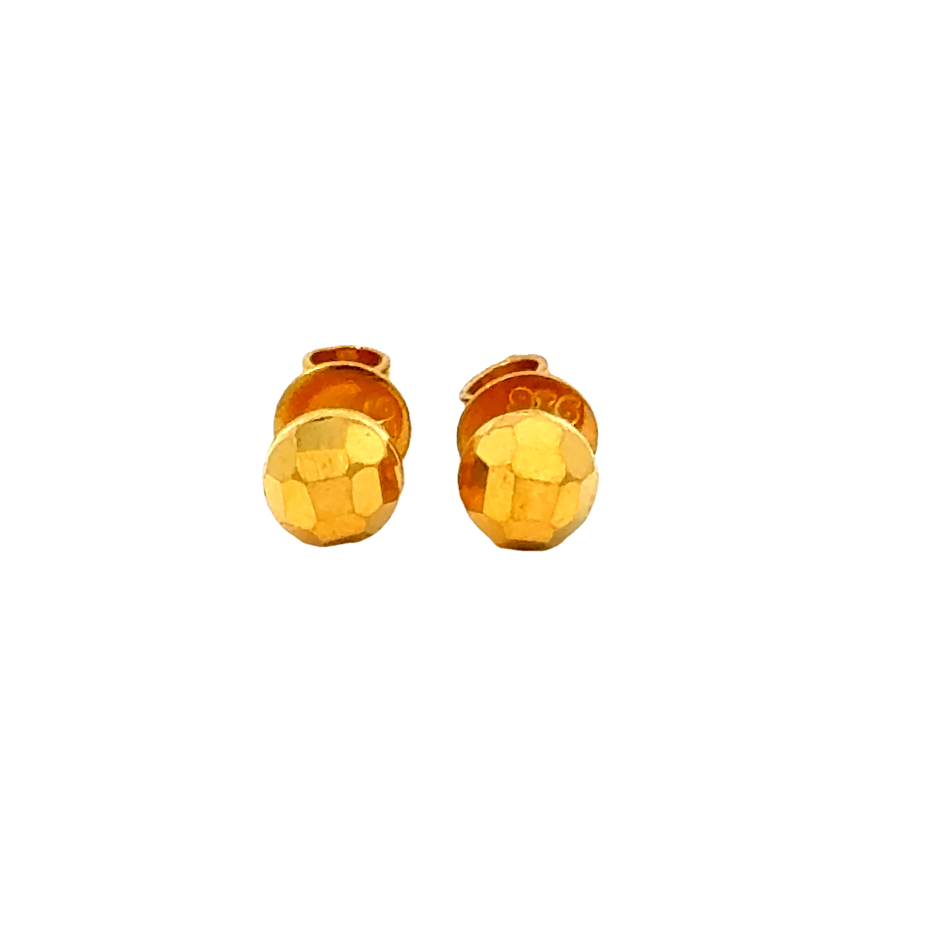 22k Yellow Gold Ball-Bead Earrings with gold weight of 1.122g