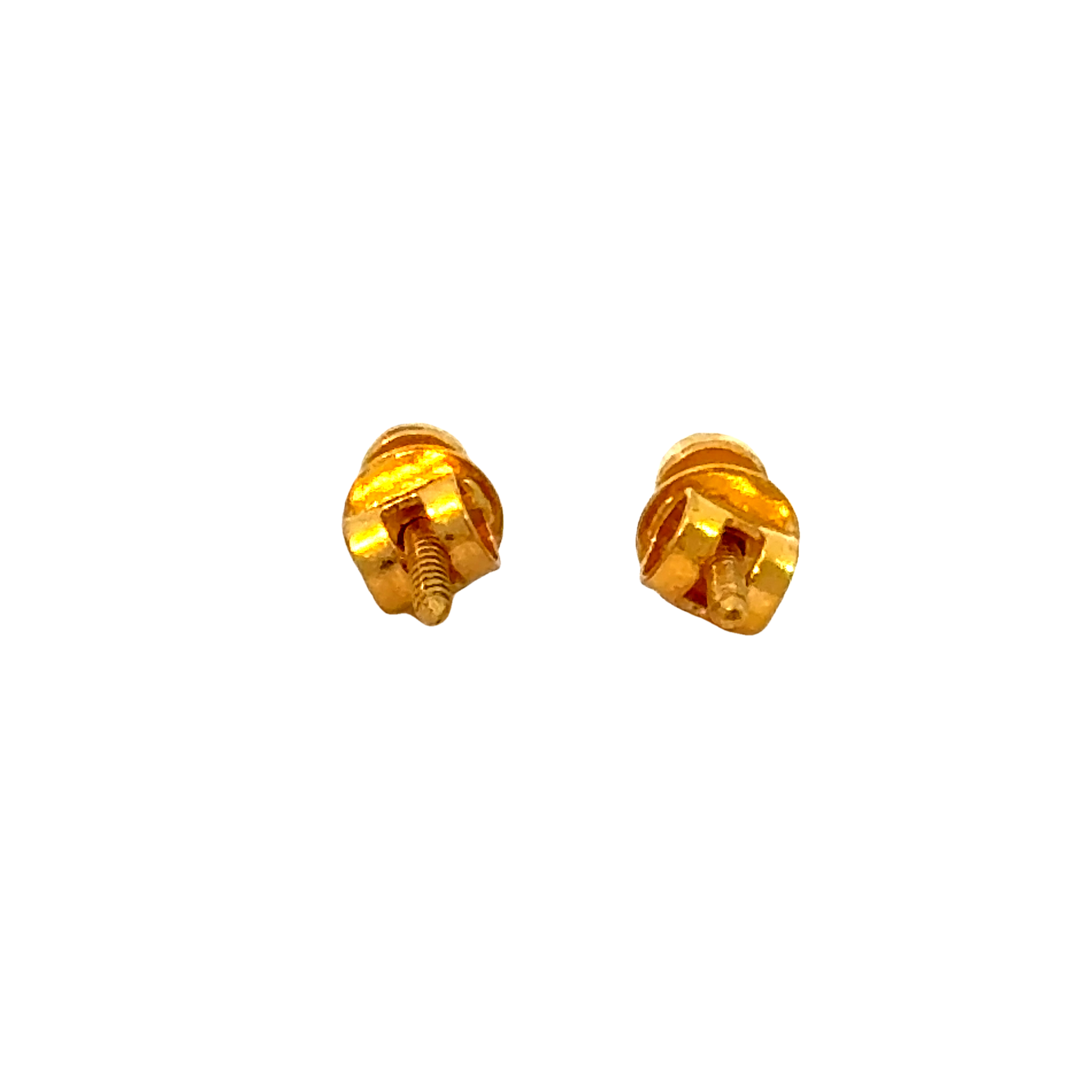 22k Yellow Gold Ball-Bead Earrings with gold weight of 0.974g