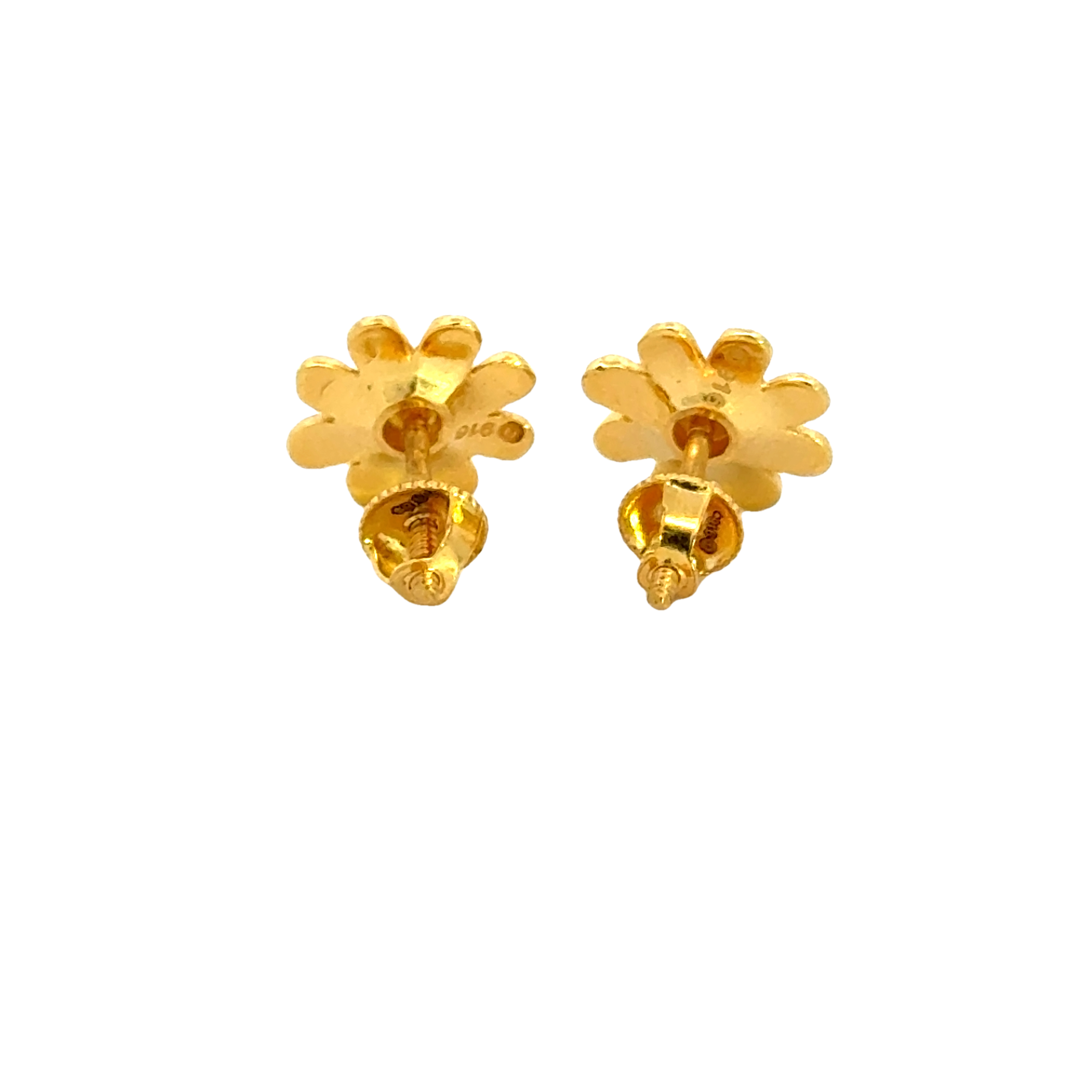 22k Yellow Gold Studs Earrings with gold weight of 2.76g