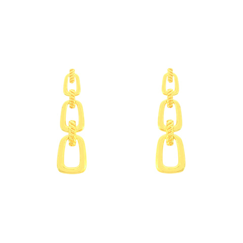 22k Yellow Gold Dangling Fancy Earrings with gold weight of 3.85g