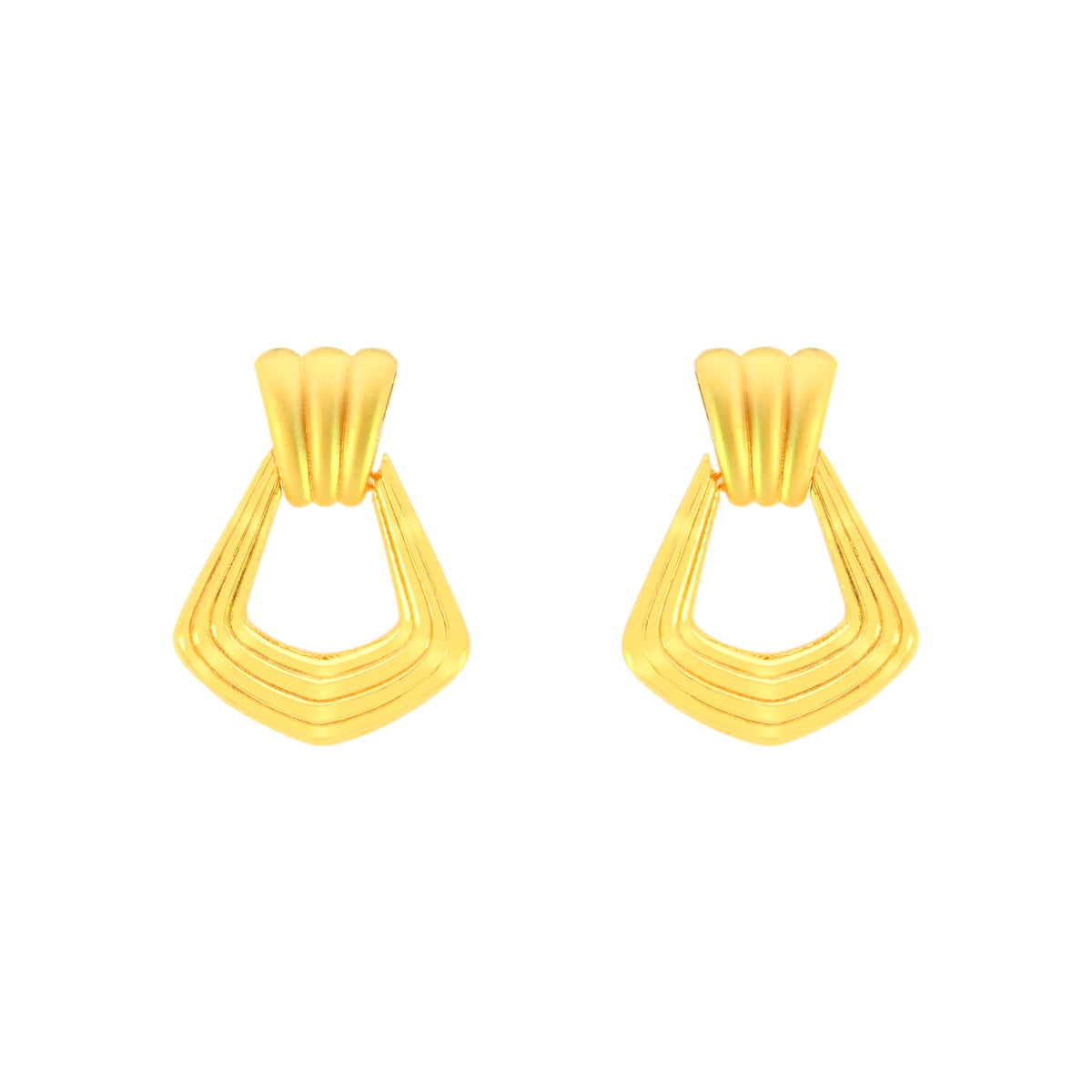 22k Yellow Gold Dangling Fancy Earrings with gold weight of 5.63g
