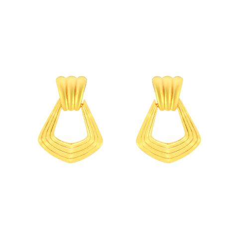 22k Yellow Gold Dangling Fancy Earrings with gold weight of 5.63g
