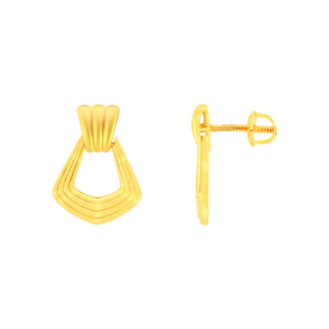 22k Yellow Gold Dangling Fancy Earrings with gold weight of 5.63g
