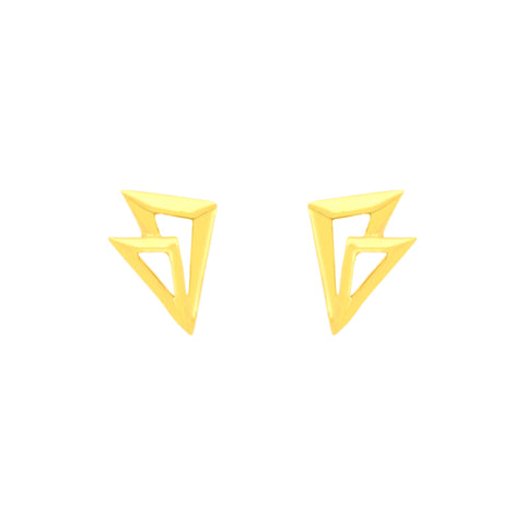 22k Yellow Gold Fancy Studs Earrings with gold weight of 1.85g