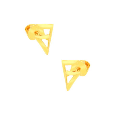 22k Yellow Gold Fancy Studs Earrings with gold weight of 1.85g