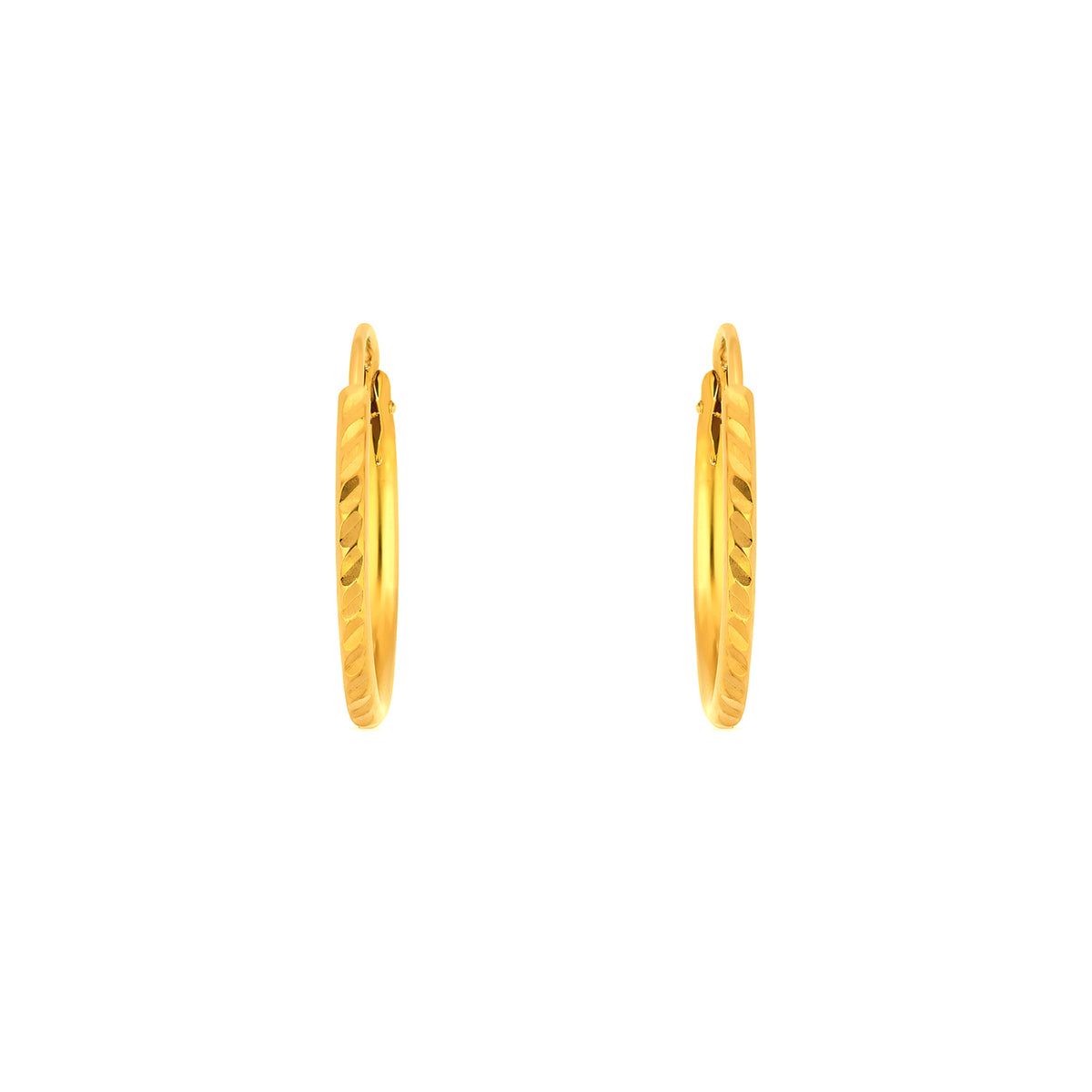 22k Yellow Gold Hoop Earrings with gold weight of 1.59g