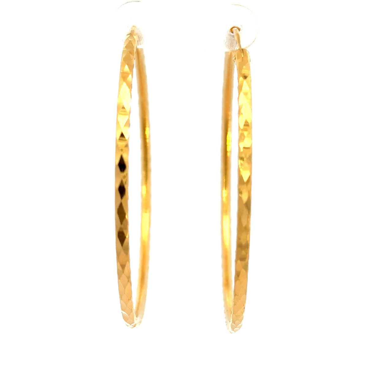 22k Yellow Gold Hoop Earrings with gold weight of 7.87g