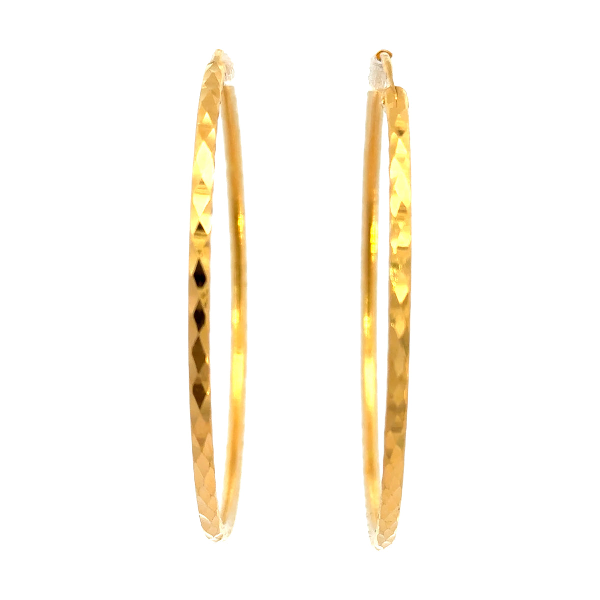 22k Yellow Gold Hoop Earrings with gold weight of 7.87g