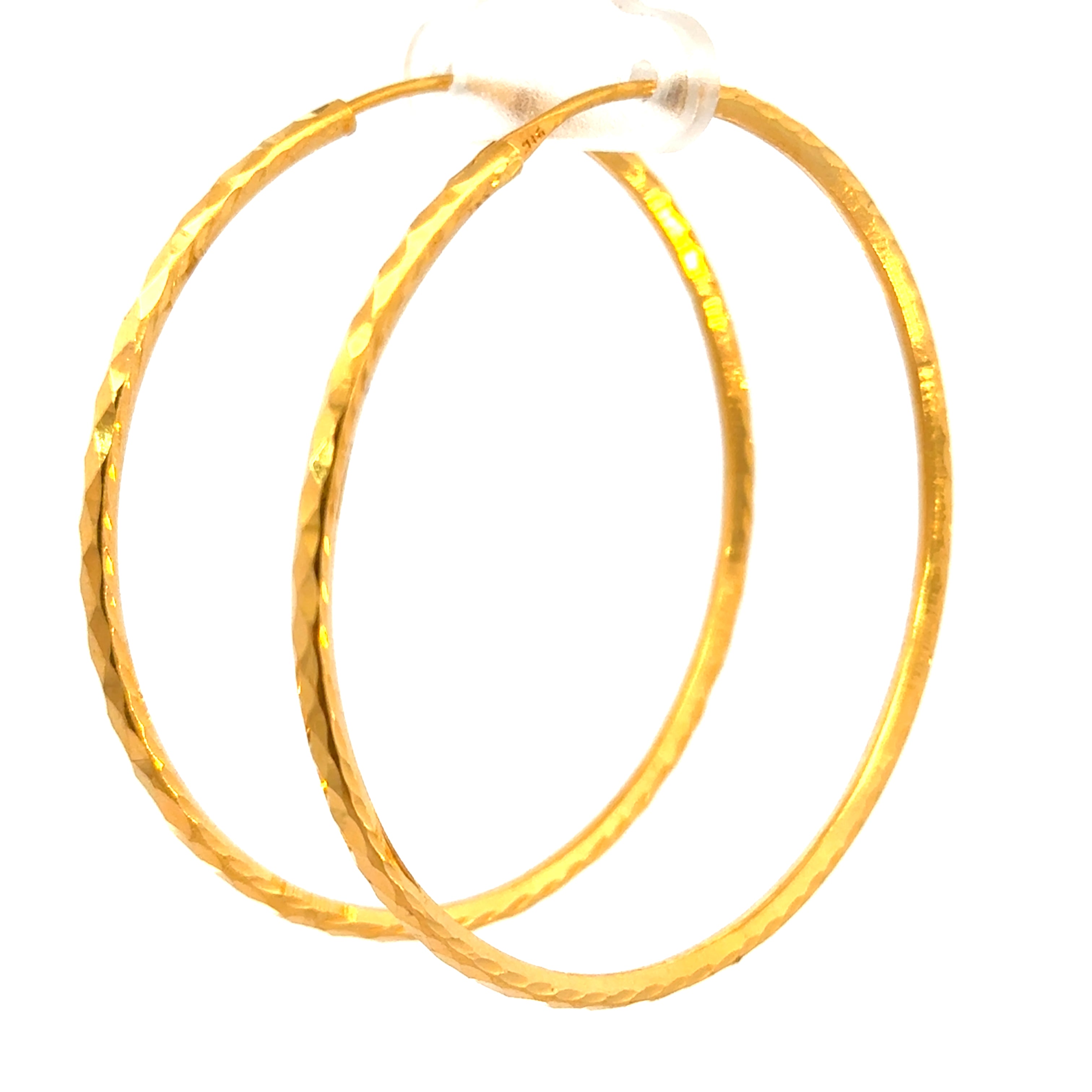 22k Yellow Gold Hoop Earrings with gold weight of 7.87g