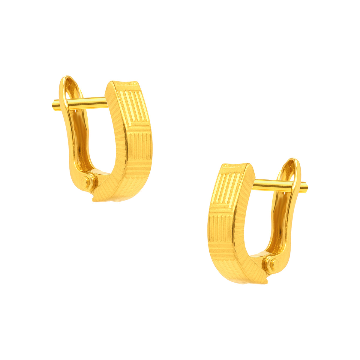 22k Yellow Gold Huggies Earrings with gold weight of 2.75g