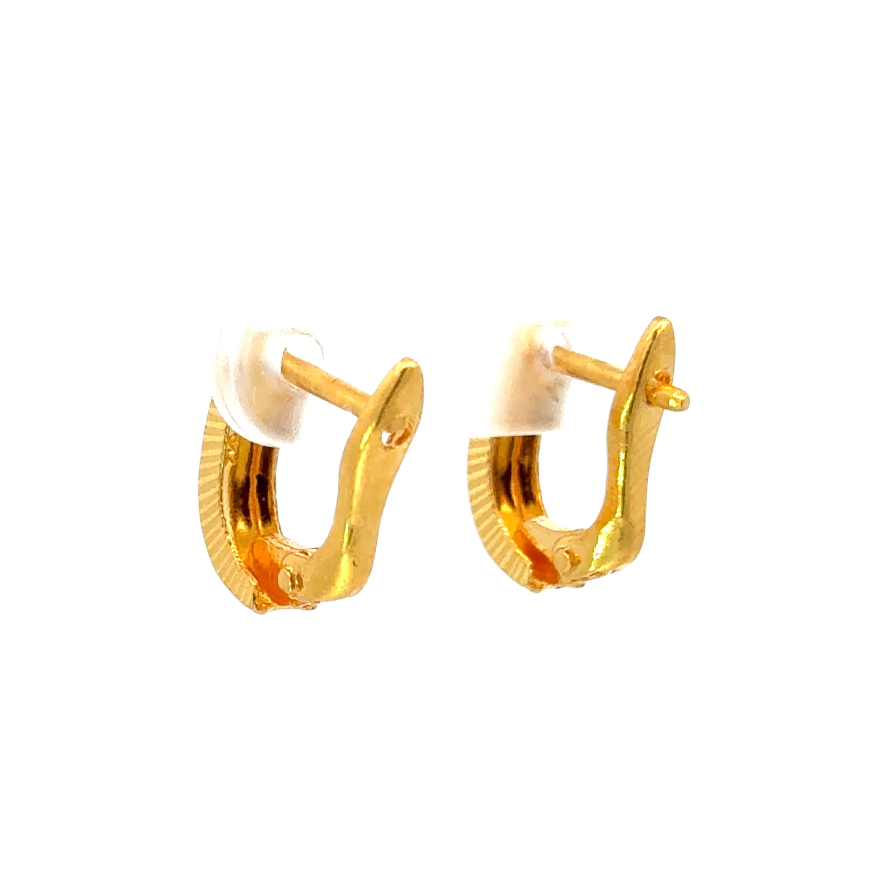 22k Yellow Gold Huggies Earrings with gold weight of 2.75g