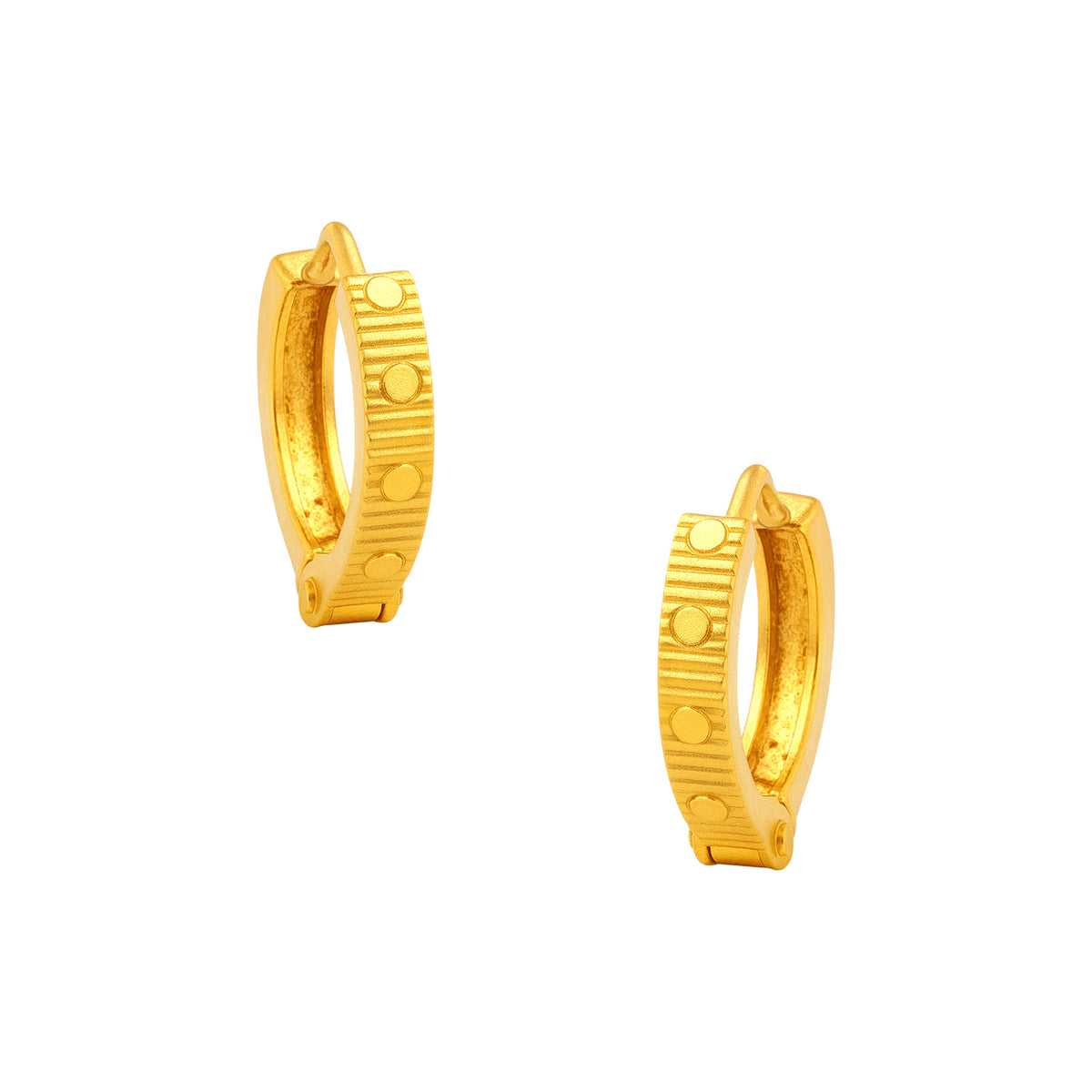 22k Yellow Gold Huggies Earrings with gold weight of 1.97g