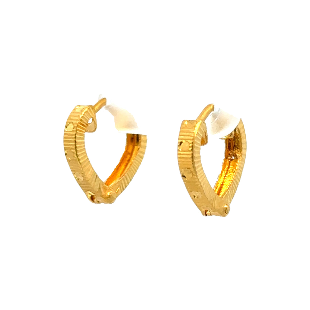 22k Yellow Gold Huggies Earrings with gold weight of 1.97g