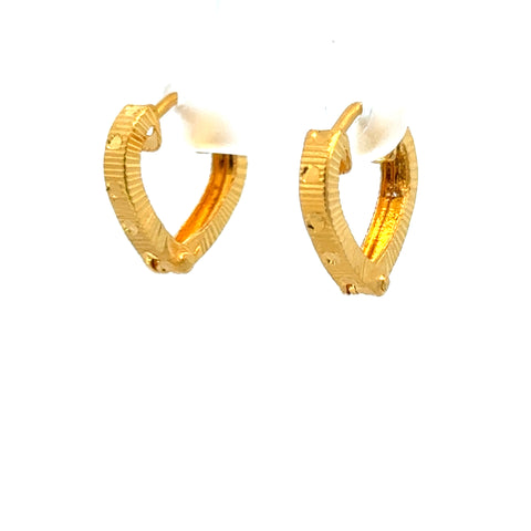 22k Yellow Gold Huggies Earrings with gold weight of 1.97g