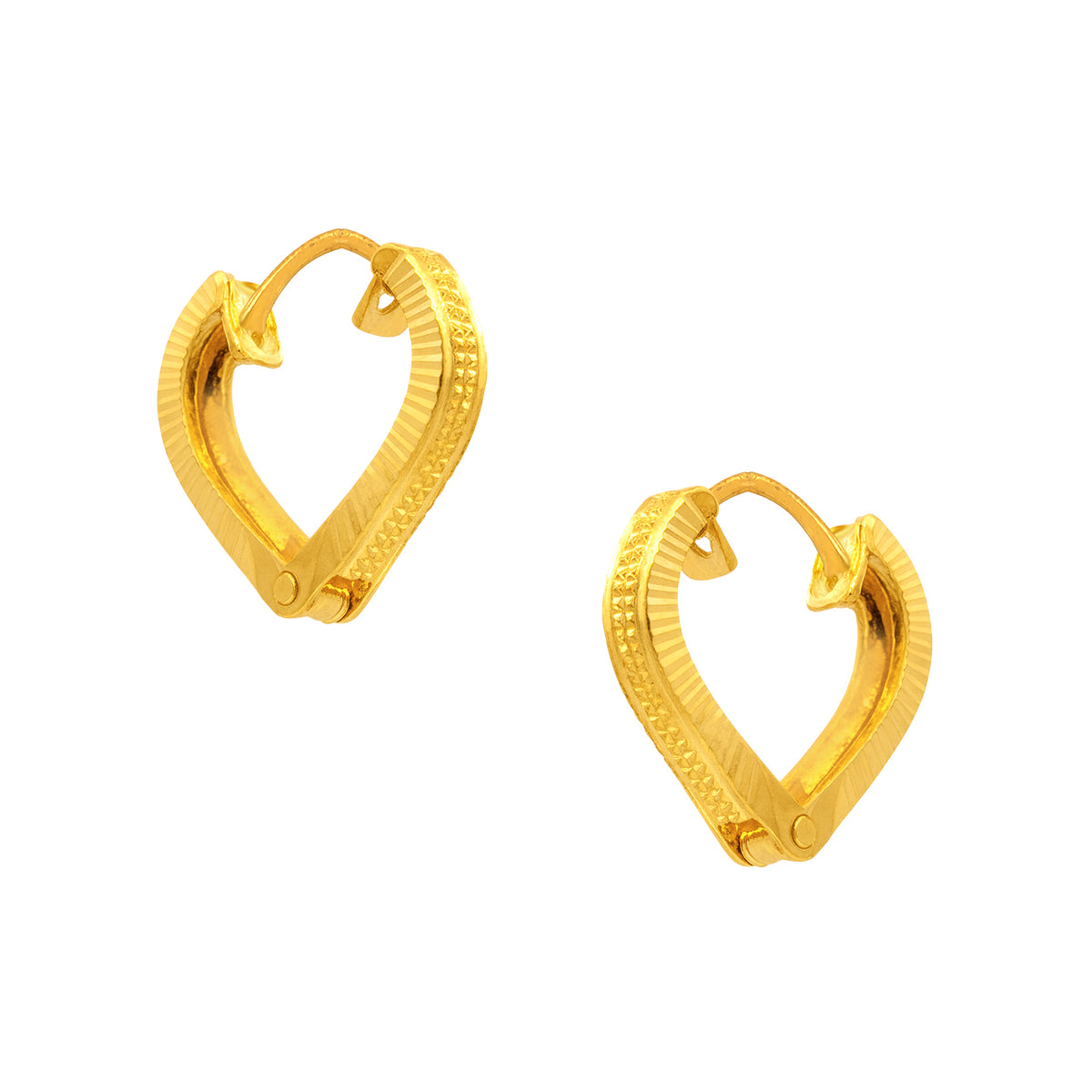 22k Yellow Gold Huggies Earrings with gold weight of 2.57g