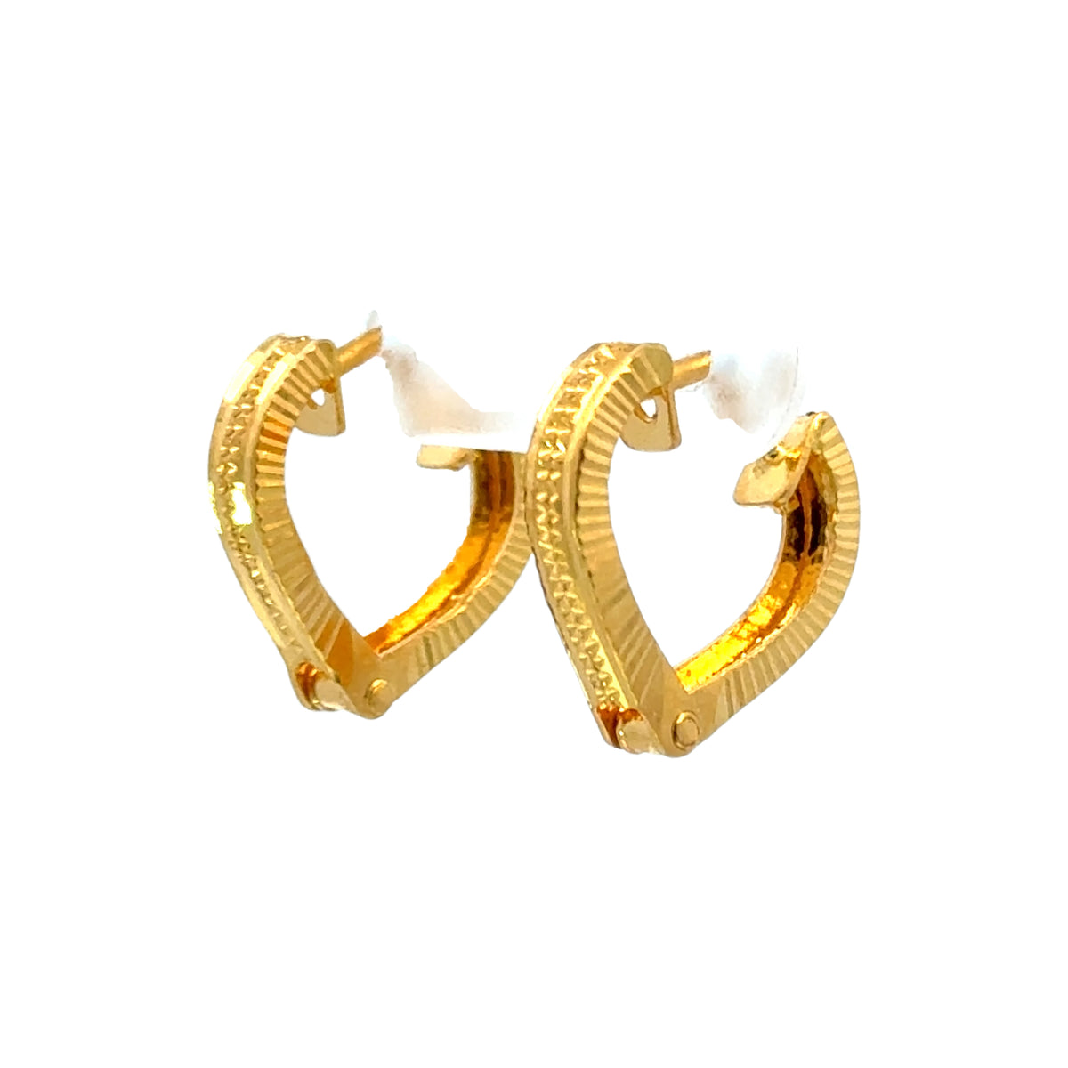 22k Yellow Gold Huggies Earrings with gold weight of 2.57g