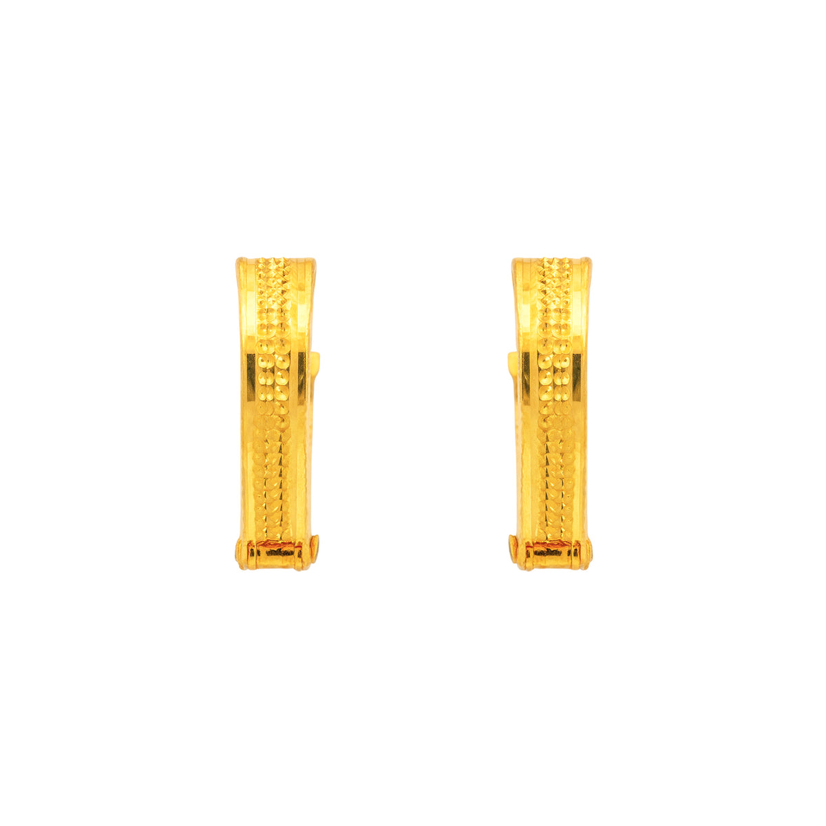 22k Yellow Gold Huggies Earrings with gold weight of 2.57g