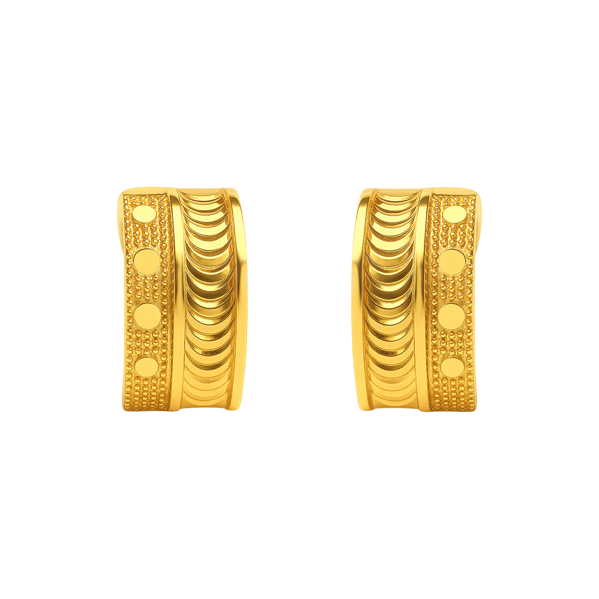 22k Yellow Gold Huggies Earrings with gold weight of 3.45g