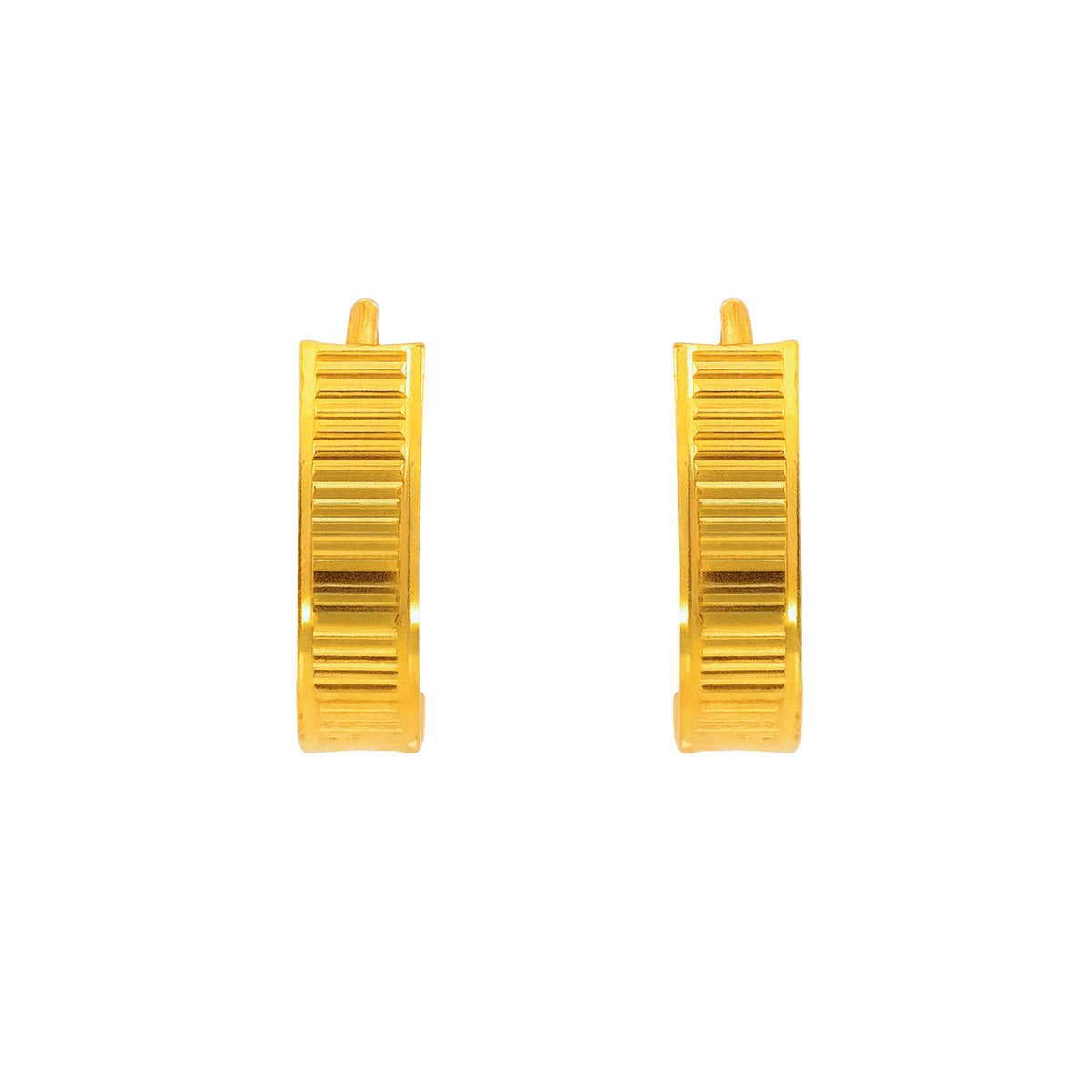 22k Yellow Gold Huggies Earrings with gold weight of 2.71g
