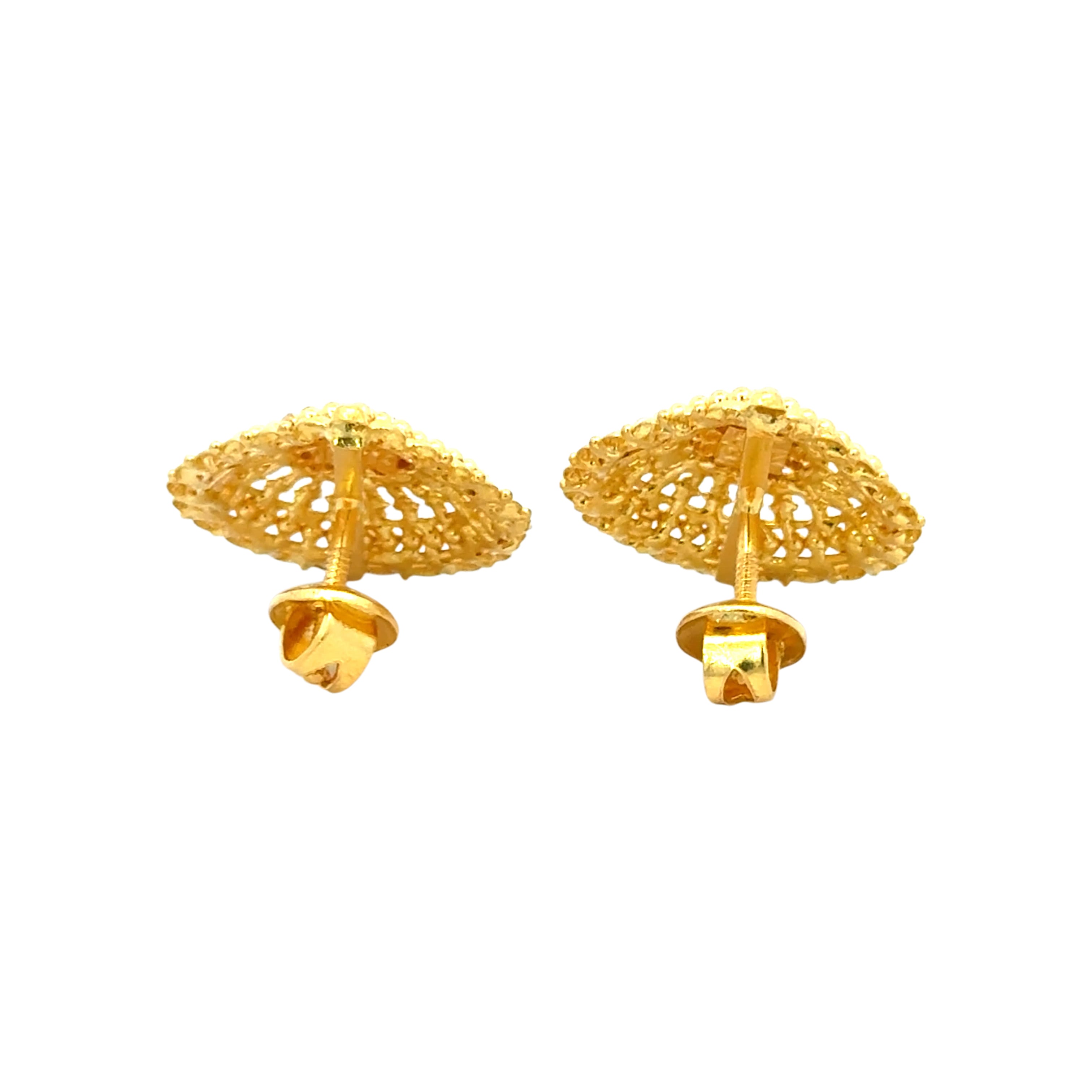 22k Yellow Gold Filigree Teardrop Earrings with gold weight of 9.62g