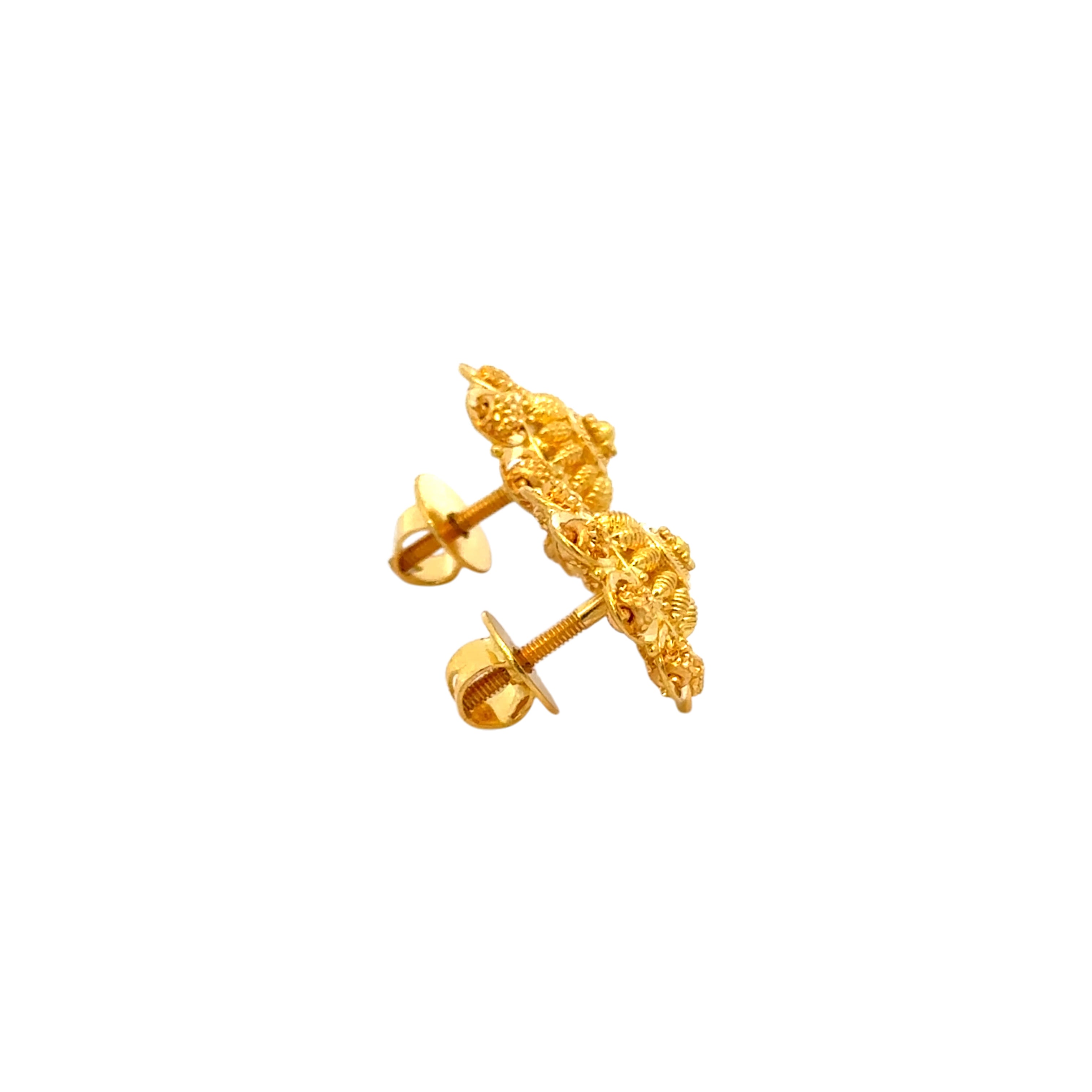 22k Yellow Gold Filigree Medium Earrings with gold weight of 5.89g