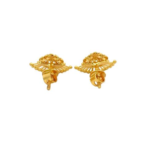 22k Yellow Gold Filigree Small Earrings with gold weight of 4.29g