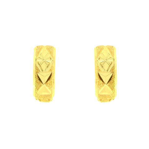 22k Yellow Gold Hoop Medium Earrings with gold weight of 2.29g