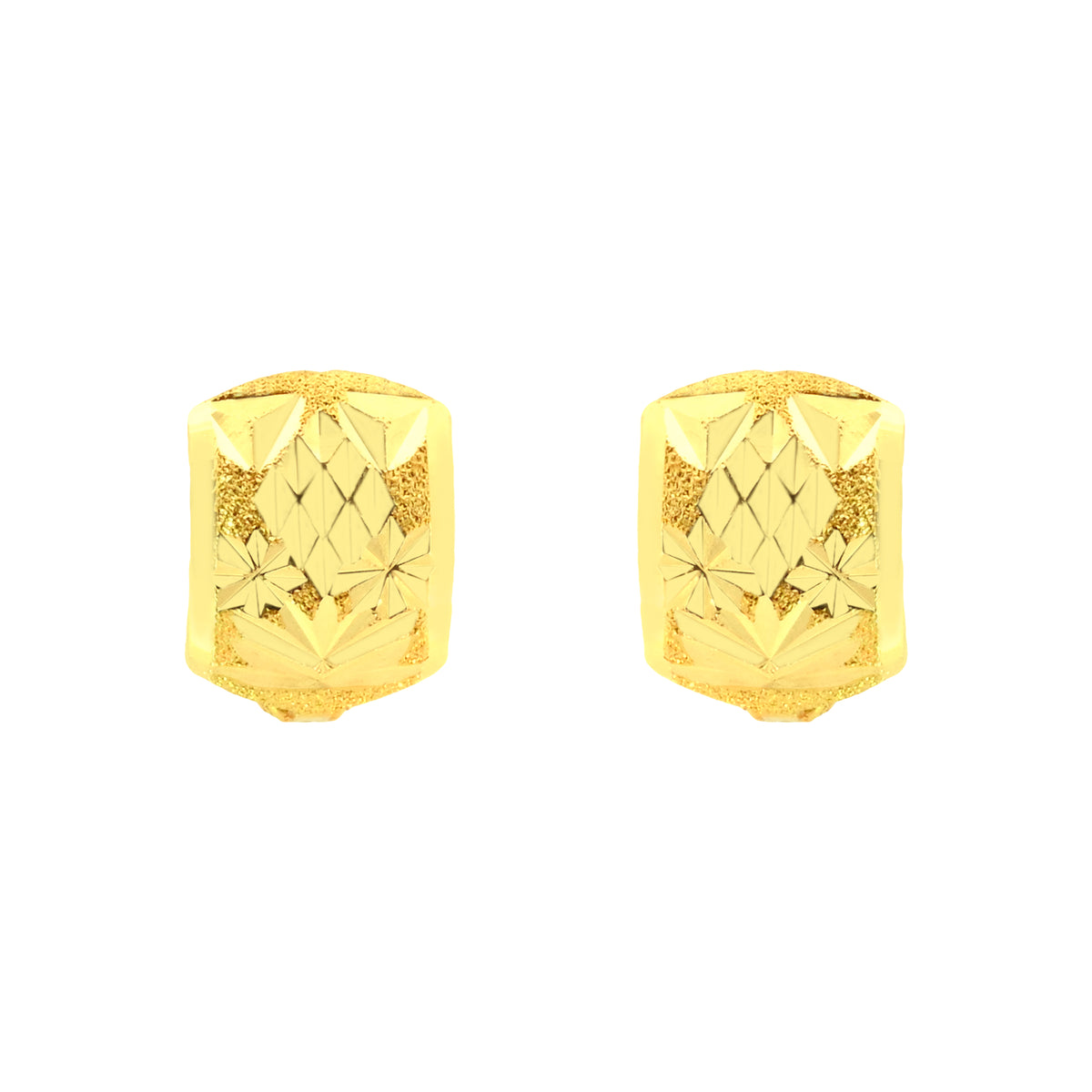 22k Yellow Gold Hoop Medium Earrings with gold weight of 2.87g