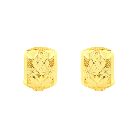 22k Yellow Gold Hoop Medium Earrings with gold weight of 2.87g